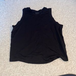 Black athletic tank top